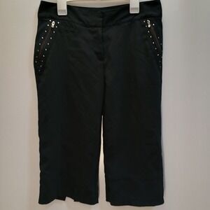 IZOD Stretch XFG Swingflex Golf Women's Size 2 Cropped Pants‎ Capri Black